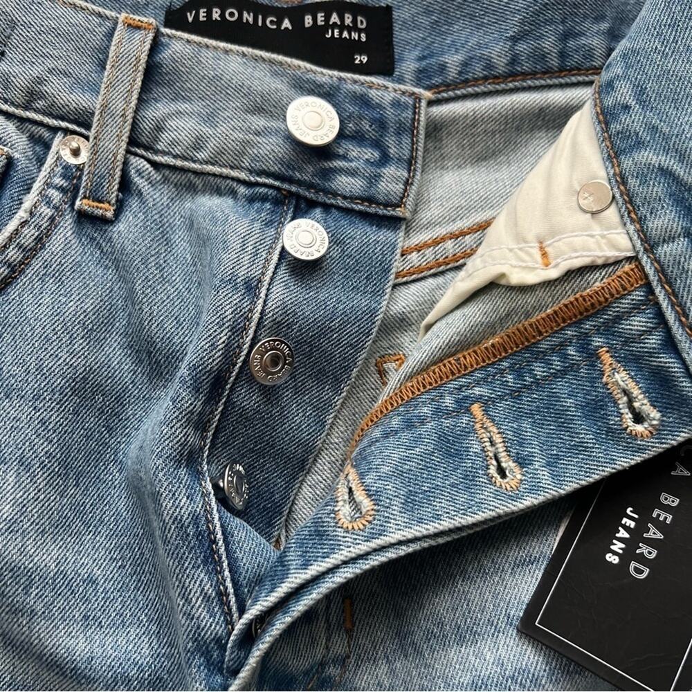 Veronica Beard Blake Crop Classic High Rise Straight Leg Jeans Size 29 - Picture 8 of 13